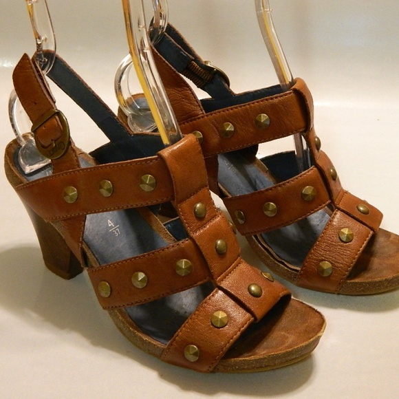 Caprice Shoes - CAPRICE Women's Slingback Sandals Studs Brown Sz 6
